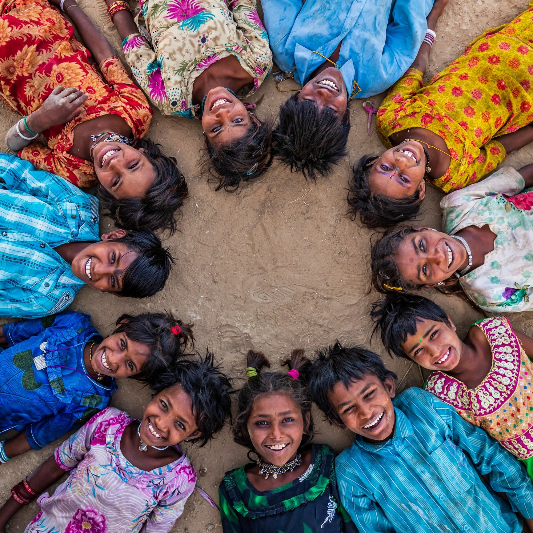 Smiling travelers in Rajasthan